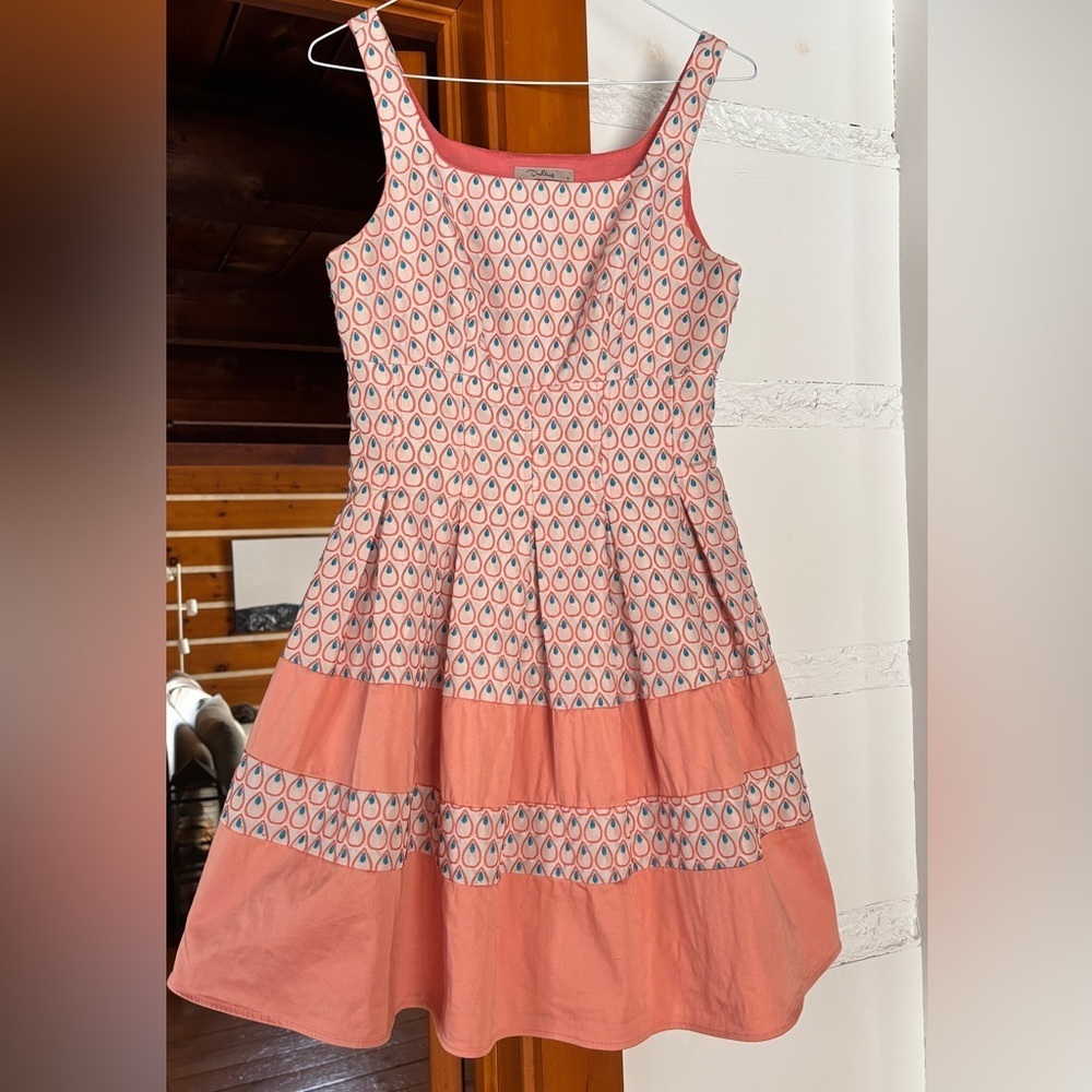 Darling London Embroidered Teardrop Print Dress – Size Small - Picture 3 of 8